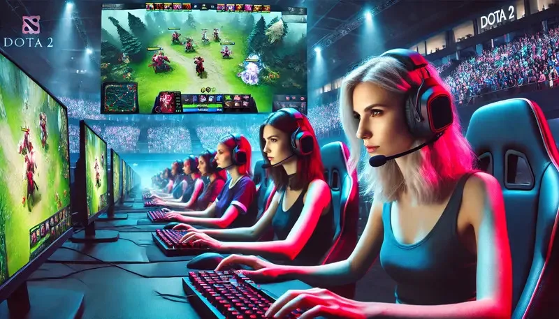 Weibliche Dota 2-Spielerinnen